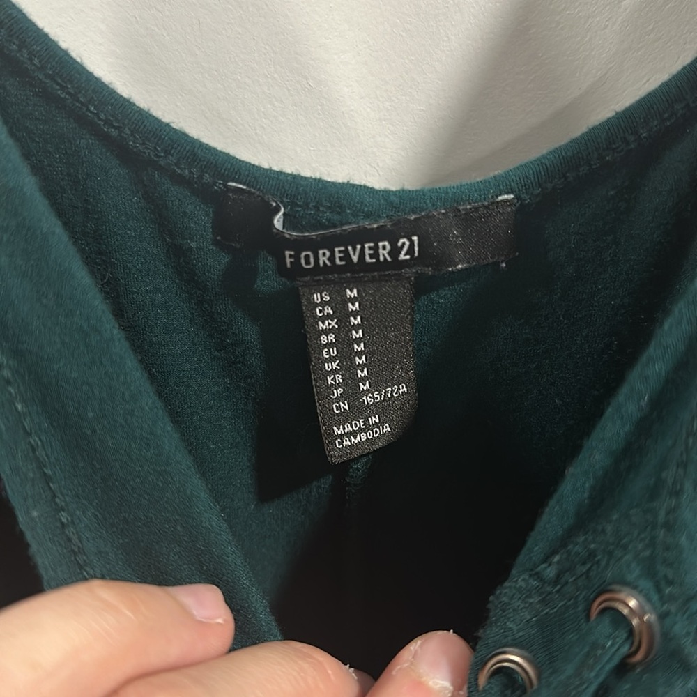 Forever 21 Emerald Green Romper Size M - Picture 4 of 7